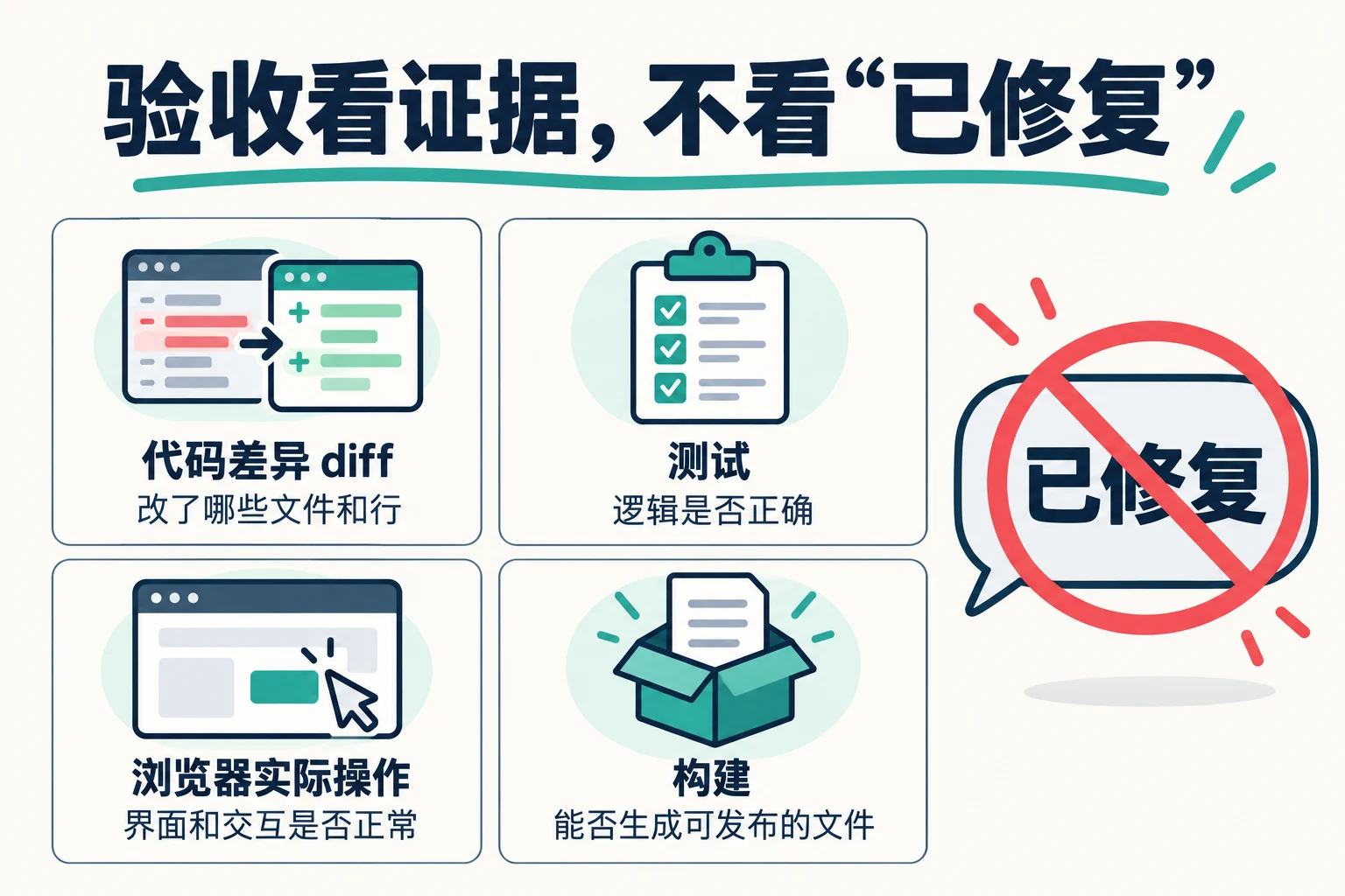验收要看的四种证据