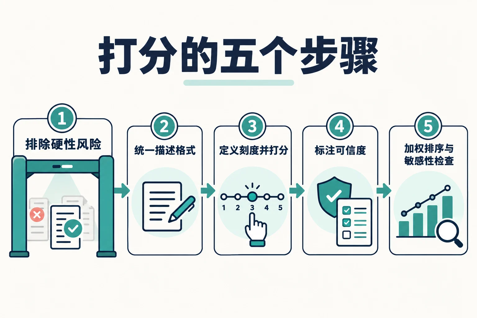打分的五个步骤