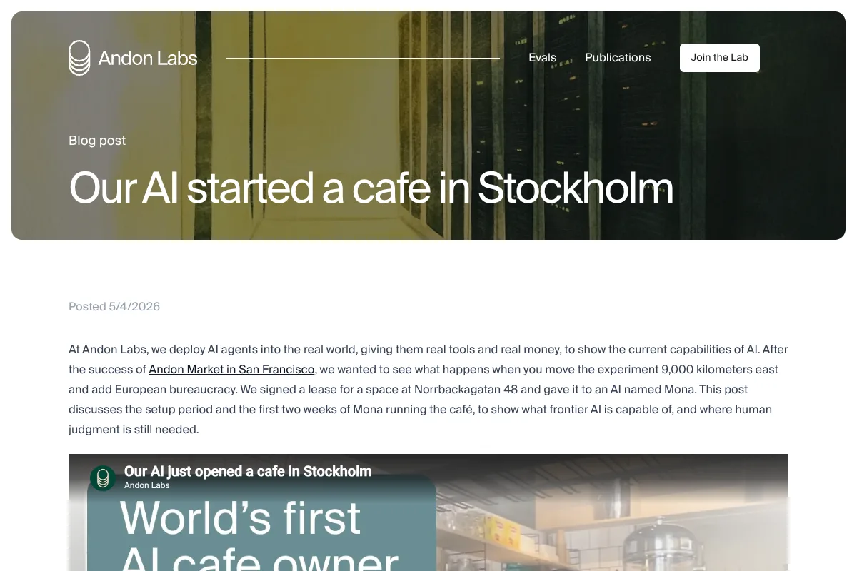 一次“AI 开咖啡馆”的实验，给线下产品带来什么启发 配图